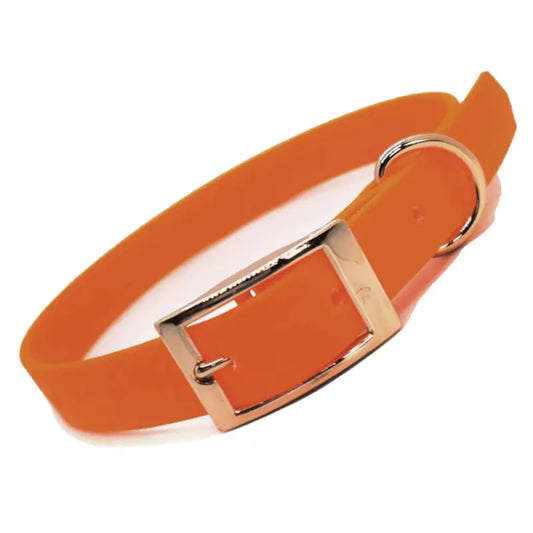 Biothane Dog Collar In Orange - Poochie Fashion - 1