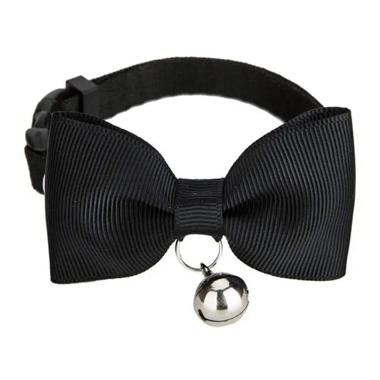 Black Handmade Bow Tie Cat Collar - Posh Catz - 1