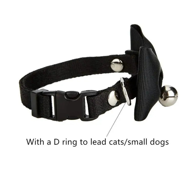 Black Handmade Bow Tie Cat Collar - Posh Catz - 2