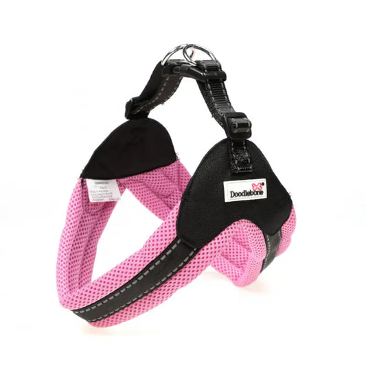 Boomerang Padded Dog Harness Blush Pink - Doodle 1