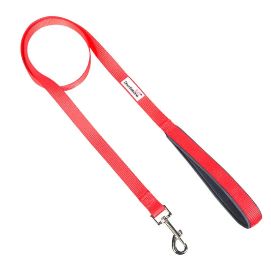 Doodlebone Brights Collection Dog Lead - Coral Doodle 1
