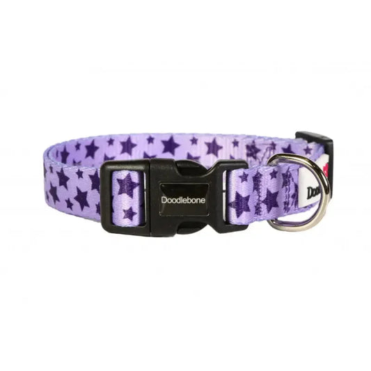 Doodlebone Dog Collar - Violet Stars - Doodle - 1