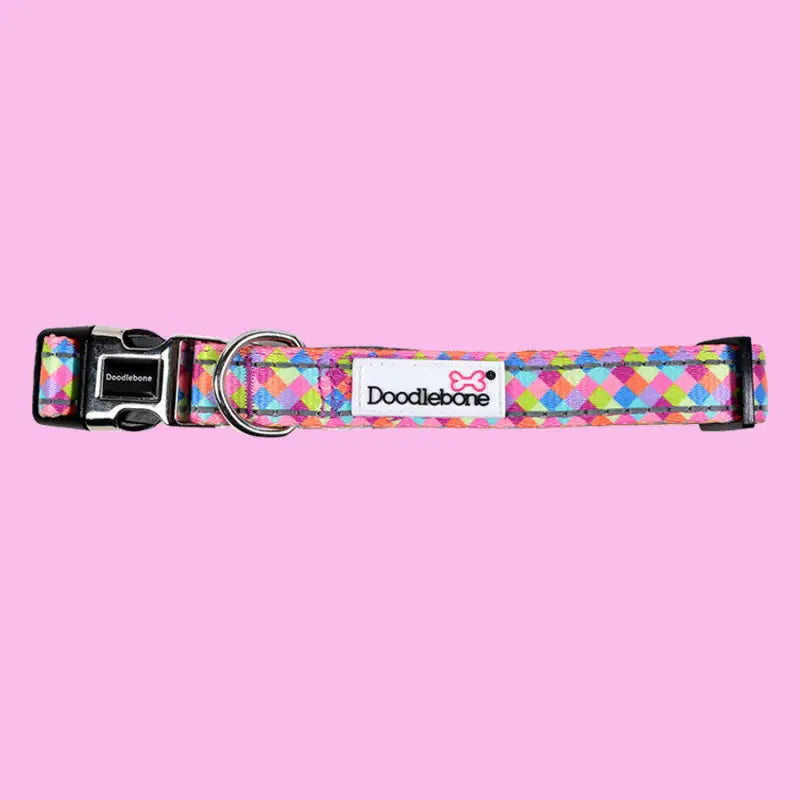 Doodlebone Padded Dog Collar - Retro Doodle 2