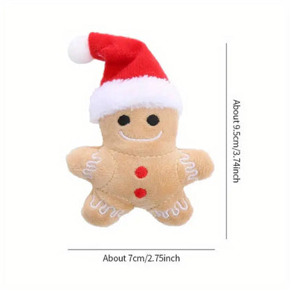Gingerbread Man Santa Catnip Cat Toy - Posh Catz - 3