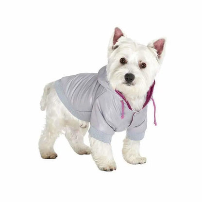 Grey Puffa Insulated Designer Dog Coat - Urban Pup - 2