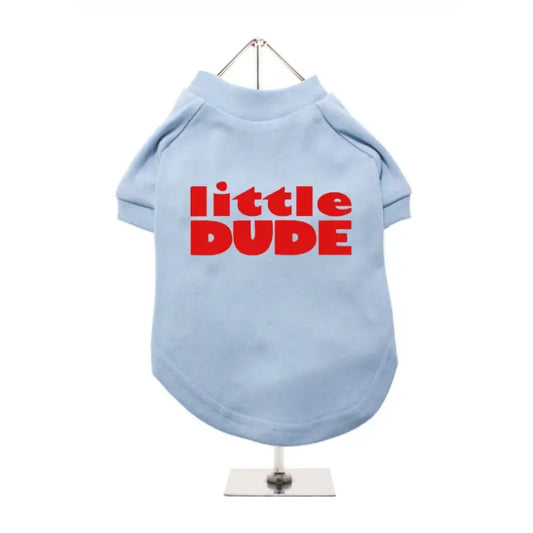 Little Dude Dog T - shirt Baby Blue - Urban Pup 1