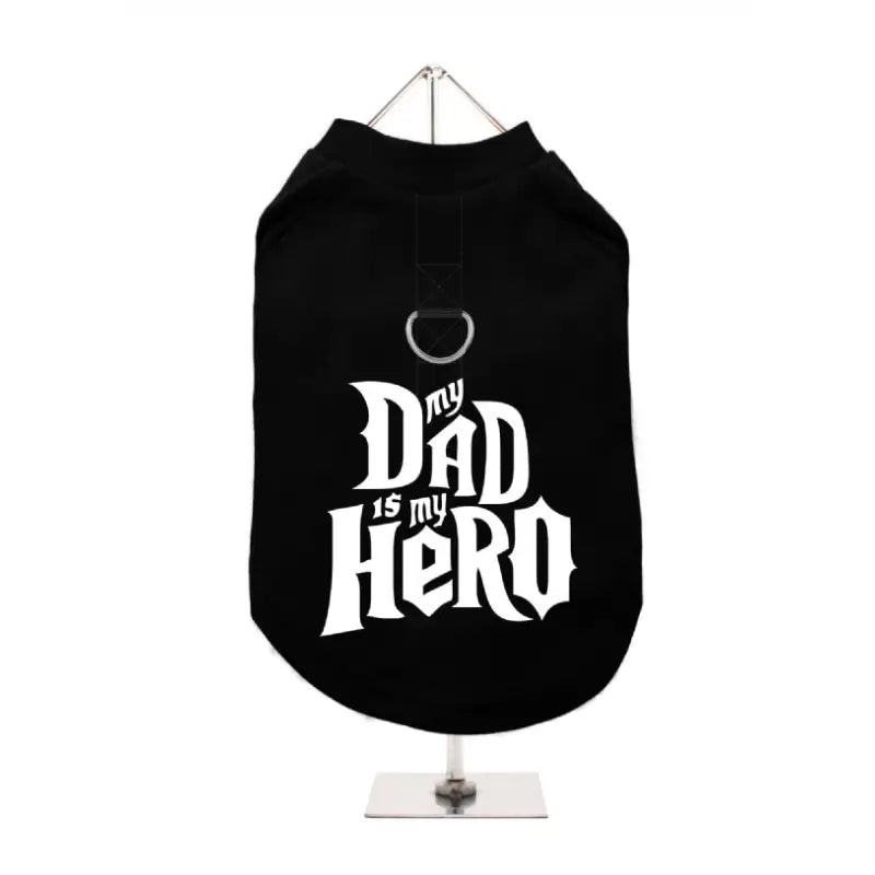 My Dad Is Hero Harness Lined Dog T - shirt - Urban 4