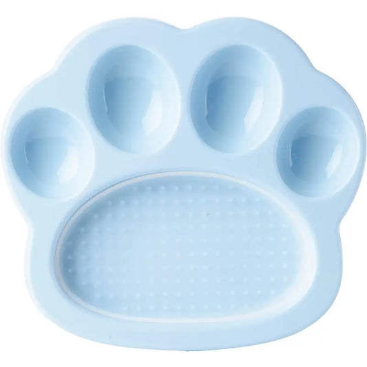 Paw 2-IN-1 Mini Slow Feeder & Lick Pad Baby Blue - PetDreamHouse - 1