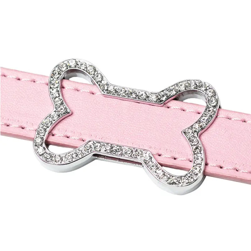 Personalised Leather Chrome Dog Collar In Hot Pink - Urban - 6