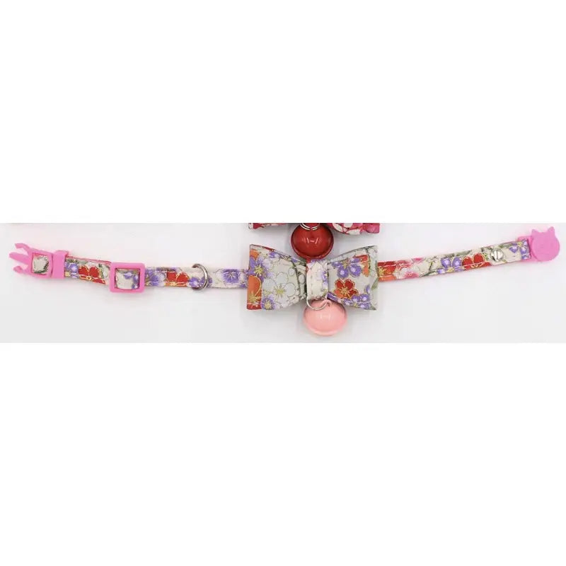 Pink Blossom Luxury Floral Bow Cat Collar - Posh Catz - 2