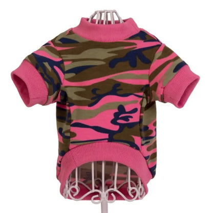 Pink Camouflage Dog Sweatshirt - Posh Pawz - 3