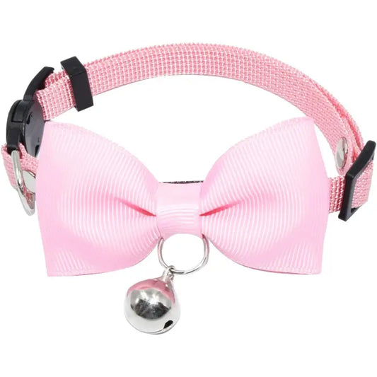 Pink Handmade Bow Tie Cat Collar - Posh Catz - 1