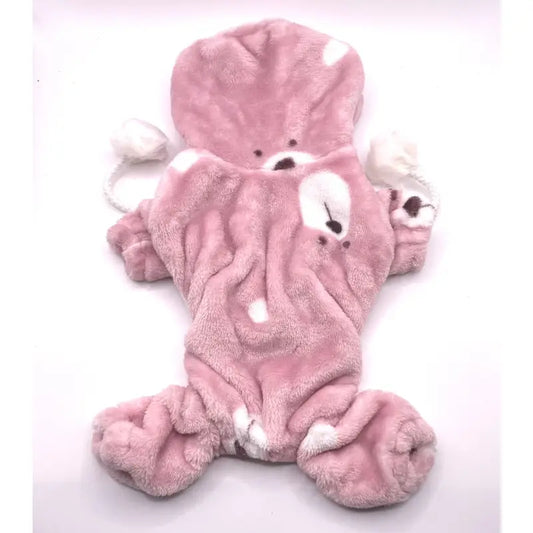 Pink Teddy Onesie Dog Pyjamas - Urban Pup 1