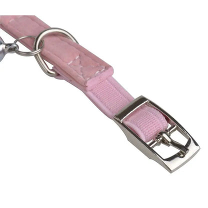 Pink Velvet Luxury Rhinestone Crystal Cat Collar - Posh Catz - 5