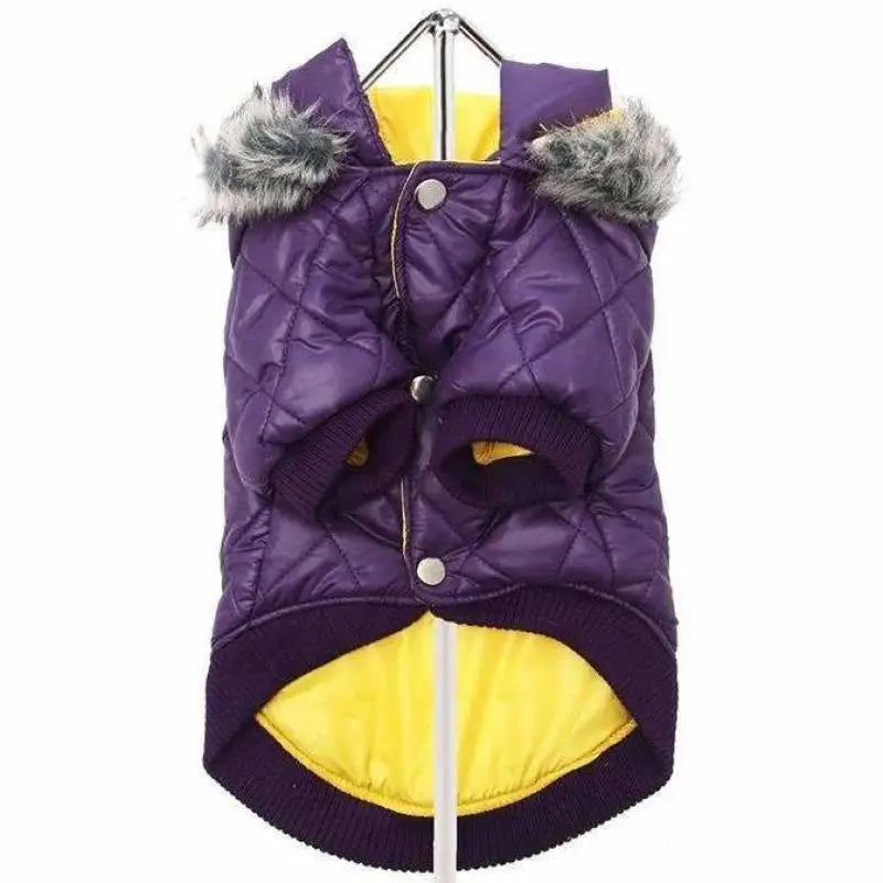 Purple Thermal Quilted Parka Dog Coat - Urban Pup - 4