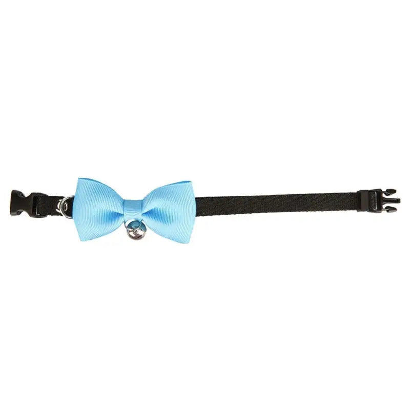Sky Blue Handmade Bow Tie Cat Collar - Posh Catz - 4