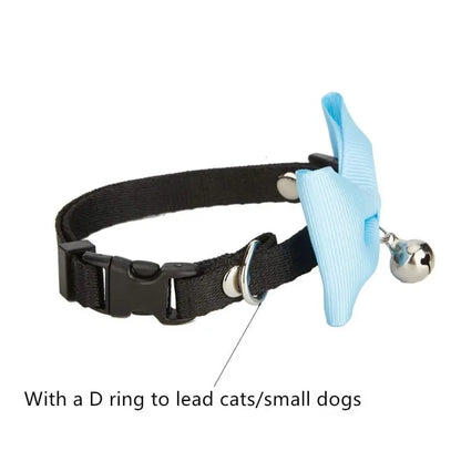 Sky Blue Handmade Bow Tie Cat Collar - Posh Catz - 2