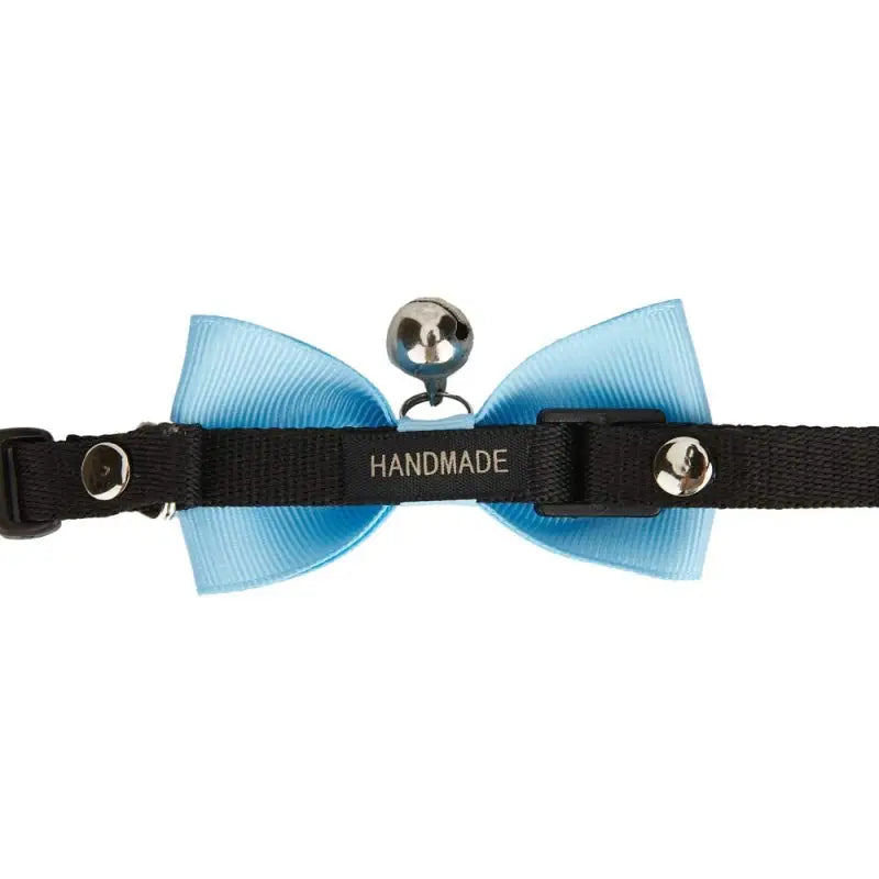 Sky Blue Handmade Bow Tie Cat Collar - Posh Catz - 3