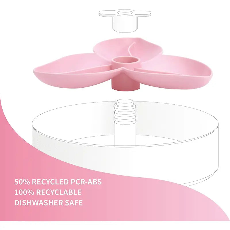 SPIN Accessories Flower Feeder In Baby Pink - Level Easy - PetDreamHouse - 2