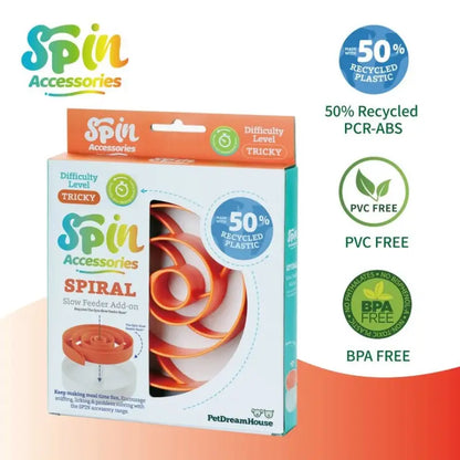 SPIN Accessories Spiral Feeder In Orange - Level Tricky - PetDreamHouse - 4