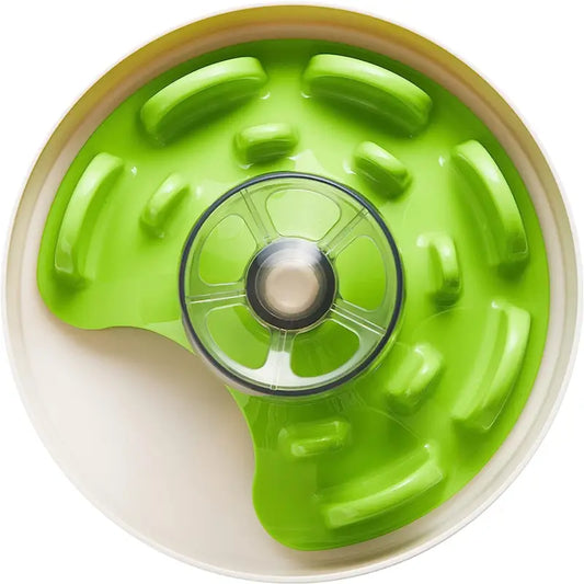 SPIN UFO Maze Interactive Pet Slow Feeder In Green - Level Tricky - PetDreamHouse - 1
