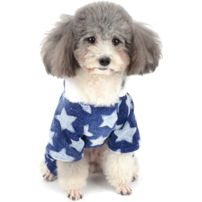 Star Fleecy Dog Pyjamas In Blue - Posh Pawz - 2