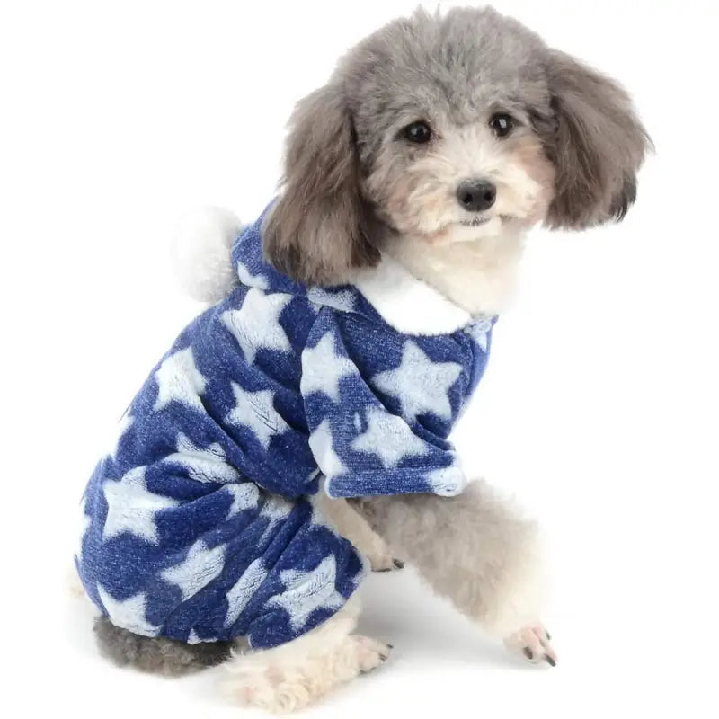 Star Fleecy Dog Pyjamas In Blue - Posh Pawz - 3