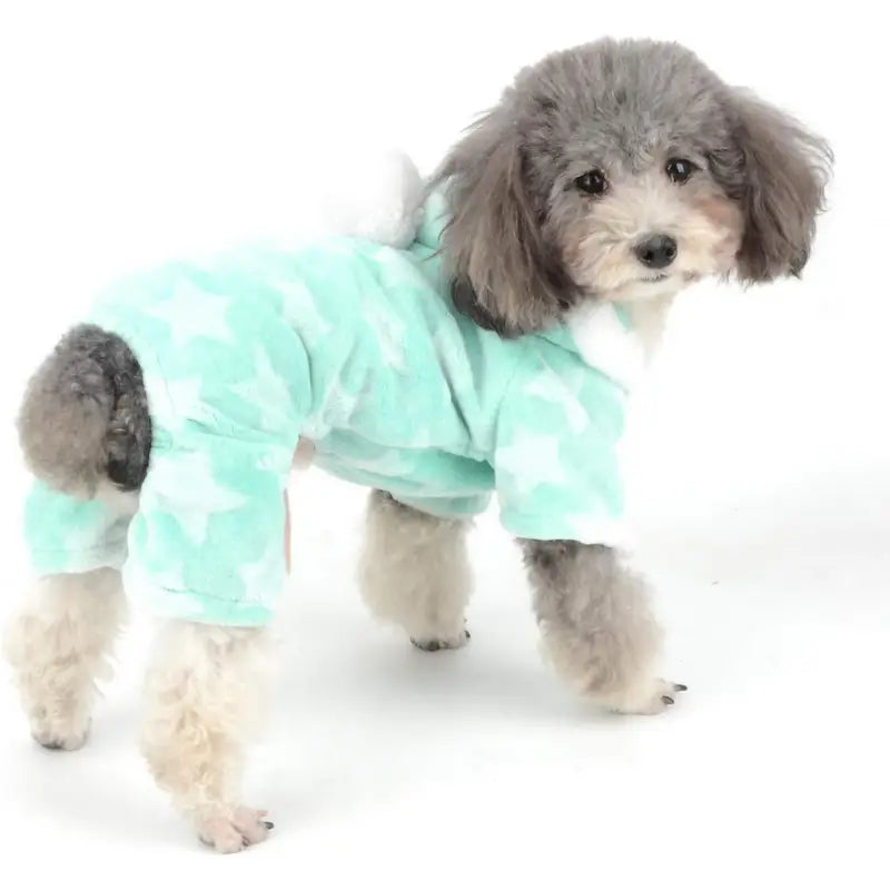 Star Fleecy Dog Pyjamas In Mint - Posh Pawz - 3