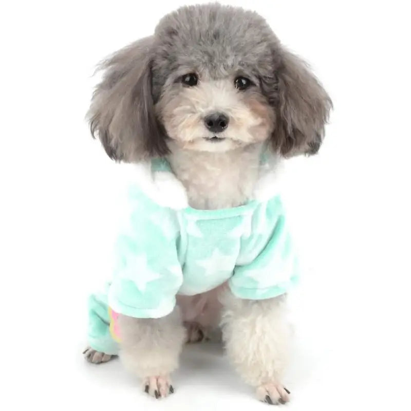 Star Fleecy Dog Pyjamas In Mint - Posh Pawz - 2
