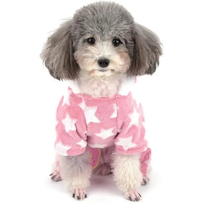 Star Fleecy Dog Pyjamas In Pink - Posh Pawz - 3