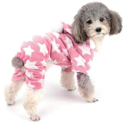Star Fleecy Dog Pyjamas In Pink - Posh Pawz - 2
