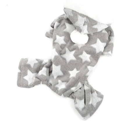 Star Fleecy Dog Pyjamas In Silver Grey - Posh Pawz - 4