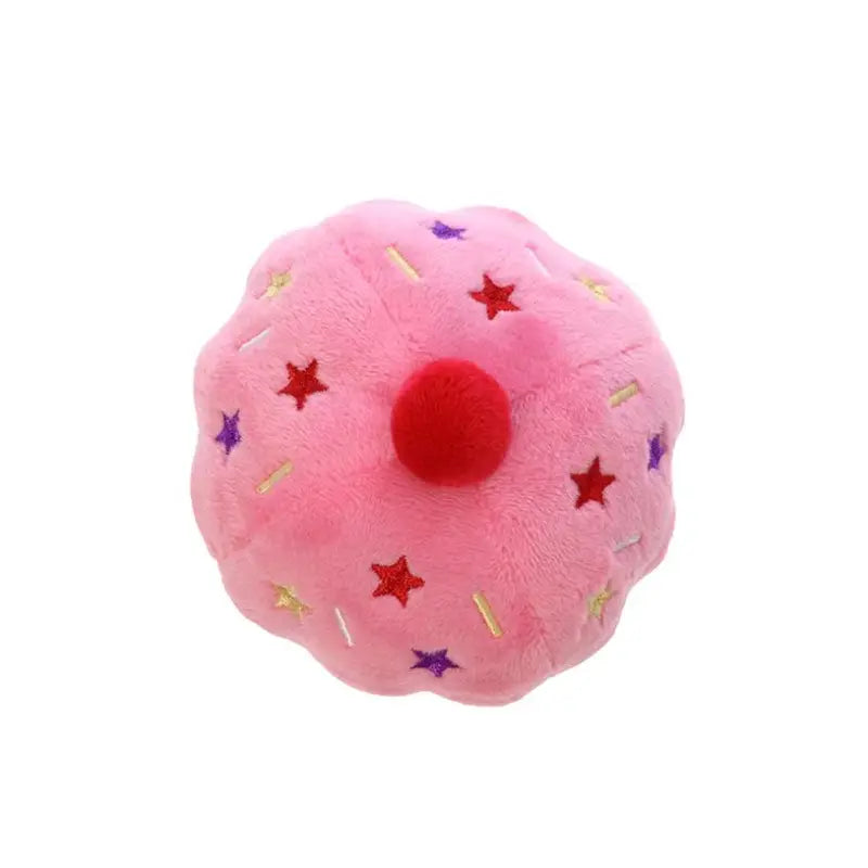 Strawberry Pupcake Plush & Squeaky Dog Toy - Posh Pawz - 3