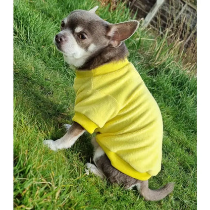 Sunshine Yellow Micro Fleece Dog Sweatshirt - Posh Pawz 3