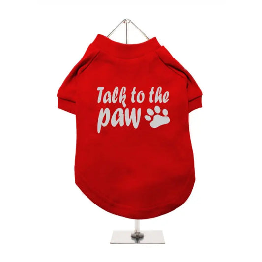 Talk To The Paw Glitter Dog T - shirt - Urban 1