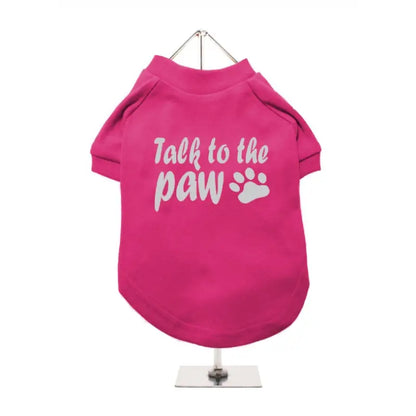 Talk To The Paw Glitter Dog T - shirt - Urban 4