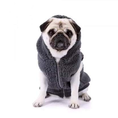 Teddy Sherpa Fleece Sleeveless Dog Jacket in Grey - Rich Paw - 3