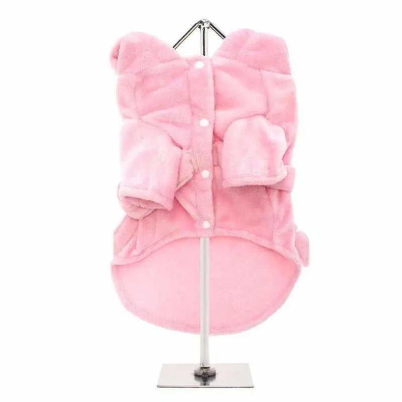 Baby Pink Plush and Fluffy Dog Bathrobe - Urban Pup - 3