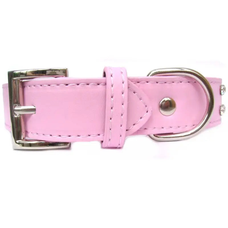 Baby Pink Rhinestone Crystal Dog Collar And Lead Set - Posh Pawz - 3