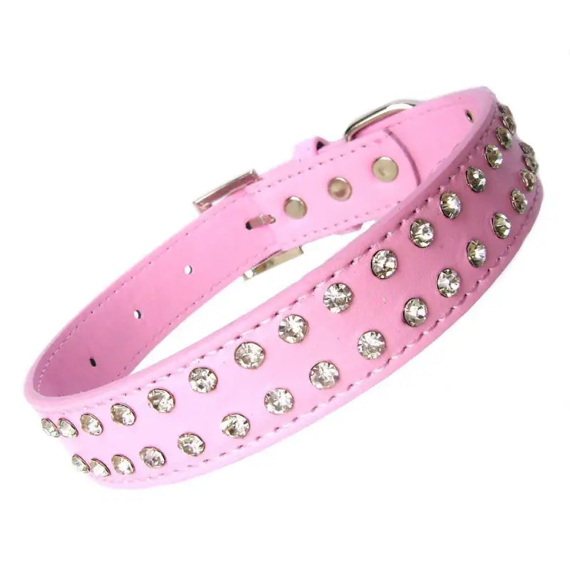 Baby Pink Rhinestone Crystal Dog Collar And Lead Set - Posh Pawz - 2