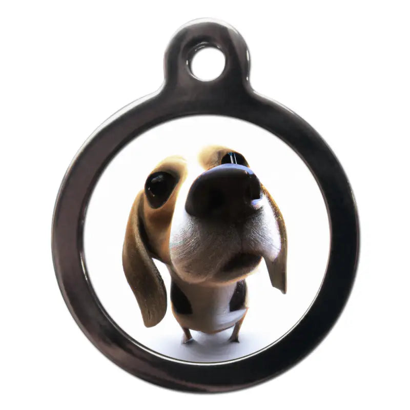 Beagle Fish Eye Lens Dog ID Tag - PS Pet Tags - 1