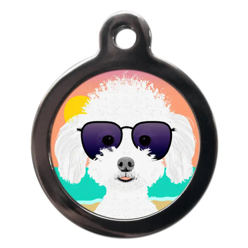 Bichon Frisé Summertime Dog ID Tag - PS Pet Tags - 1