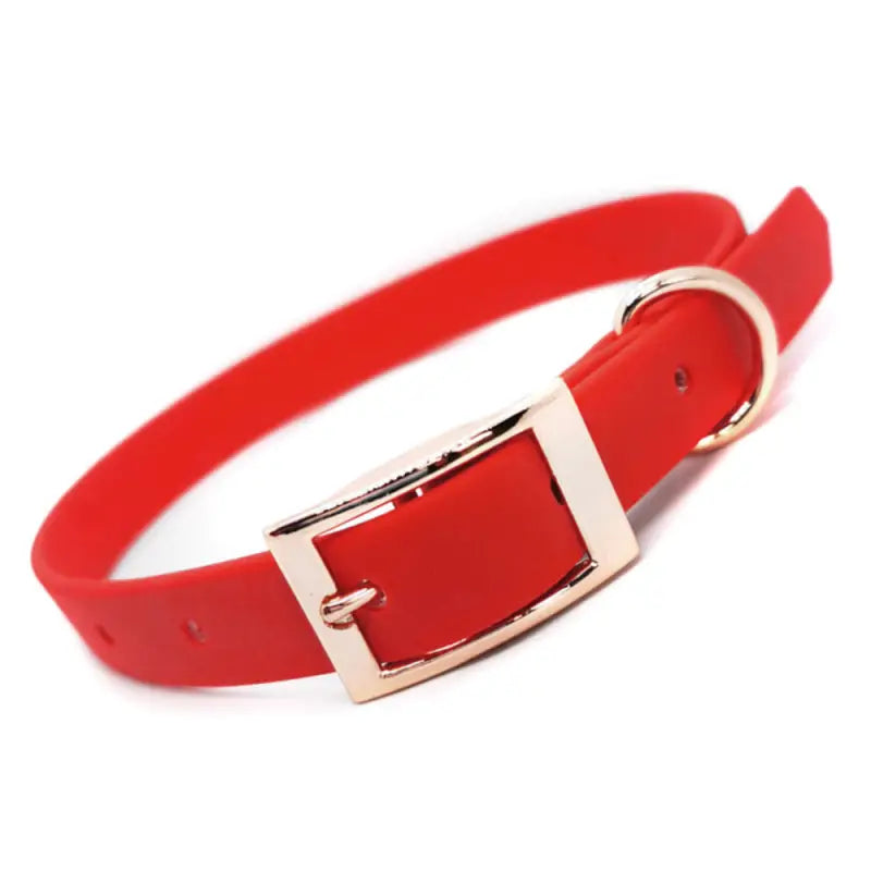 Biothane Dog Collar In Red - Poochie Fashion - 1