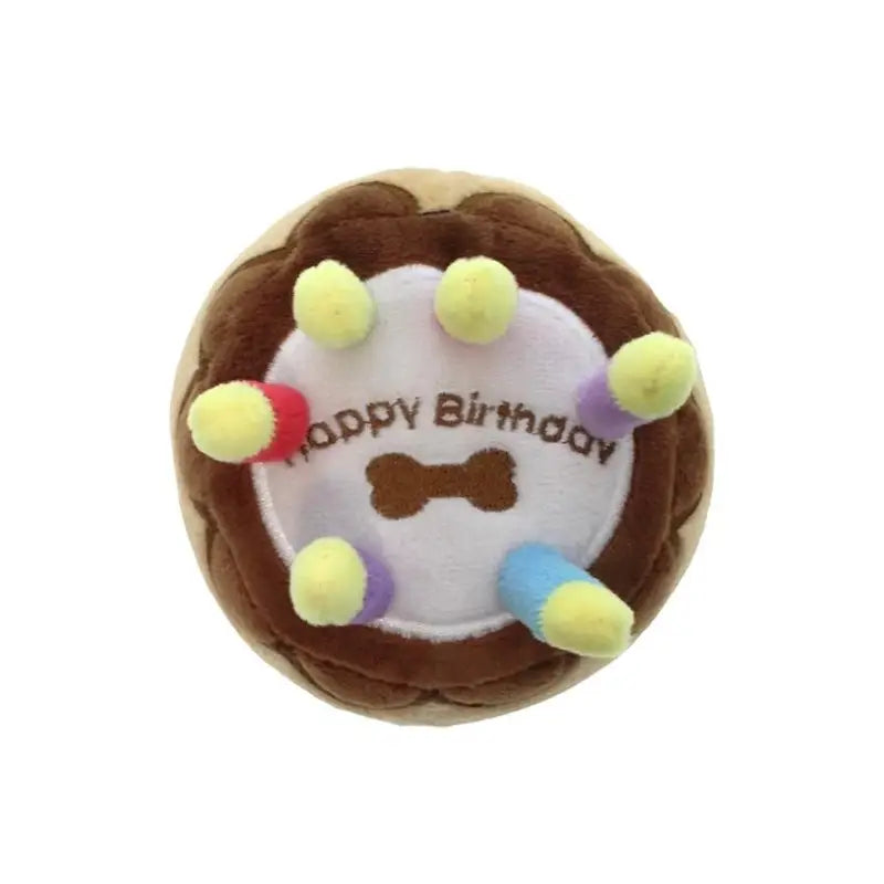 Birthday Cake Plush & Squeaky Dog Toy - Posh Pawz - 3