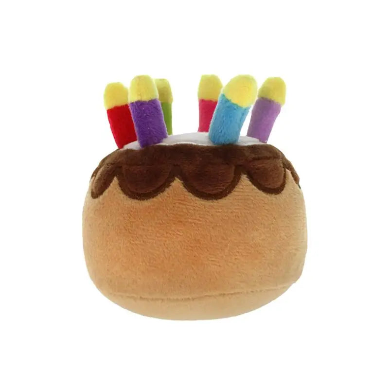 Birthday Cake Plush & Squeaky Dog Toy - Posh Pawz - 2