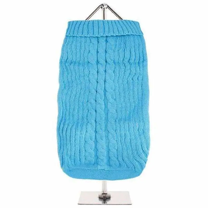 Blue Cable Knit Dog Jumper - Urban Pup - 1