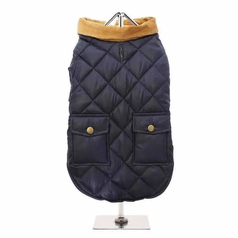 Urban Pup Blue Quilted Town And Country Dog Coat Medium - Sale - 2