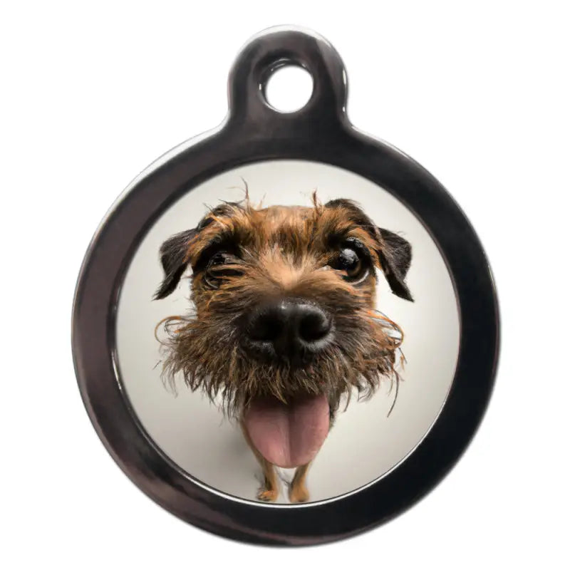 Border Terrier Fish Eye Dog ID Tag - PS Pet Tags - 1