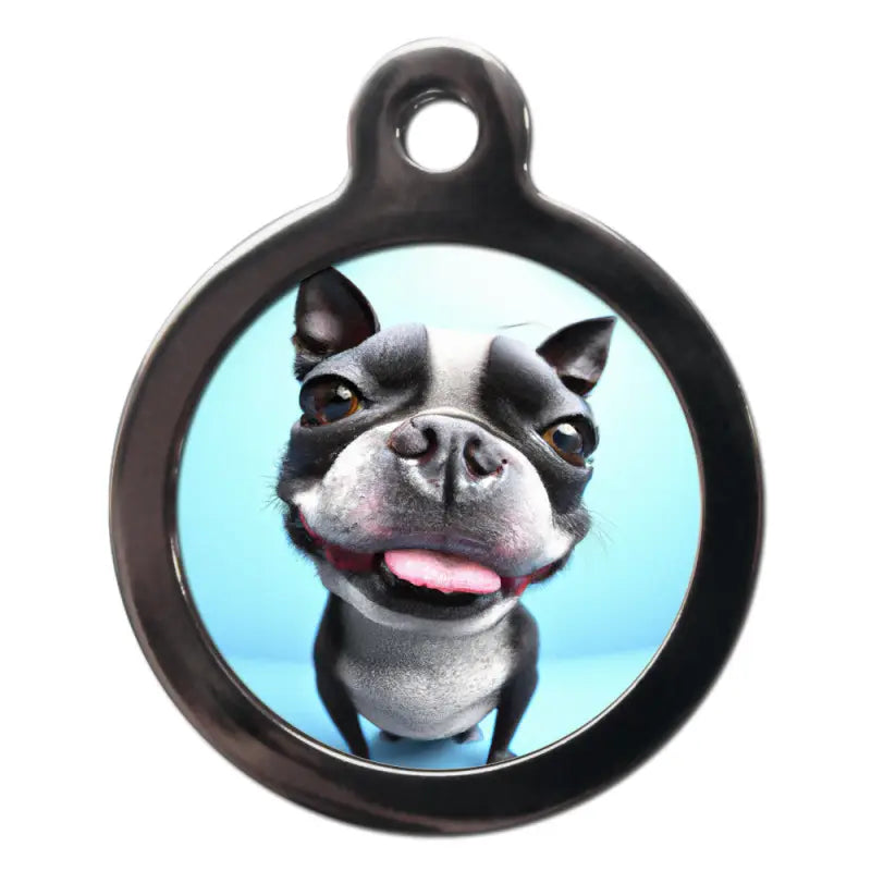 Boston Terrier Fish Eye Dog ID Tag - PS Pet Tags - 1