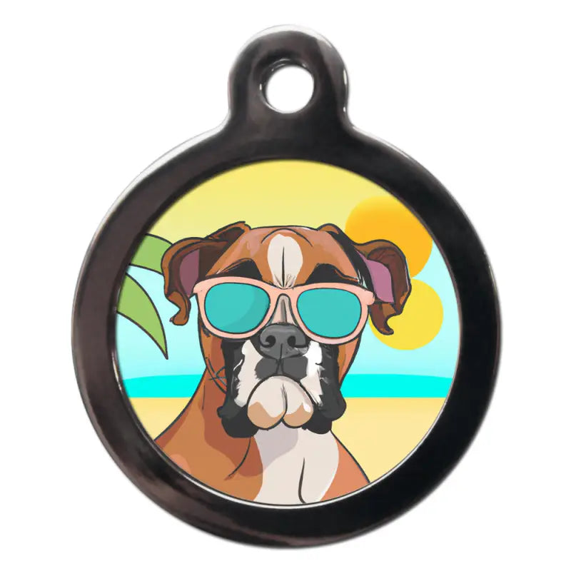 Boxer Summertime Dog ID Tag - PS Pet Tags - 1